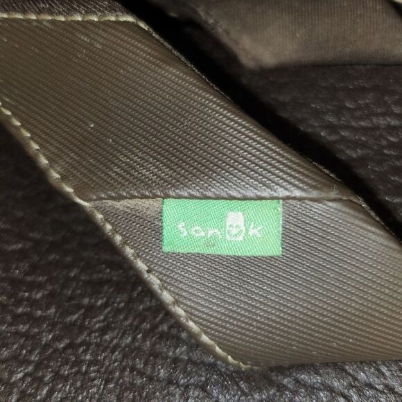 Sanuk Beer Cozy Men's Thong Flip Flop Sandals Sz 9 Brown - Picture 5 of 9